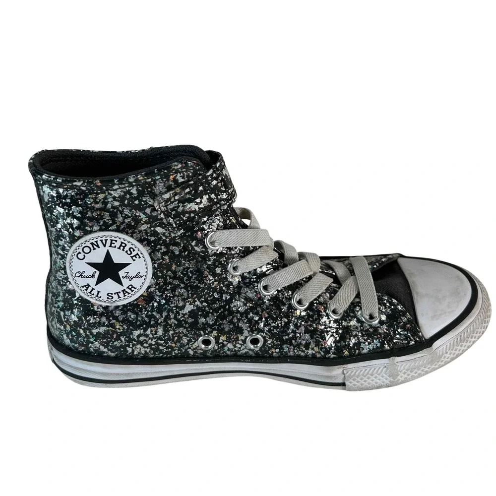 Converse Chuck Taylor All Star High Top Glitter Sneakers Shoes Youth 3